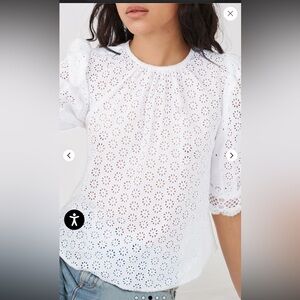 Maje Eyelet Top Size S